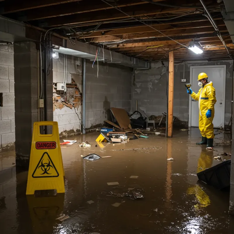 Flooded Basement Electrical Hazard in Puhi, HI Property